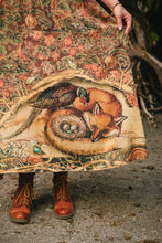 Load image into Gallery viewer, Market of Stars Woodland Wisdom Bohéme Maxi Slip Dress w/ Florals, Fox &amp; Owl

