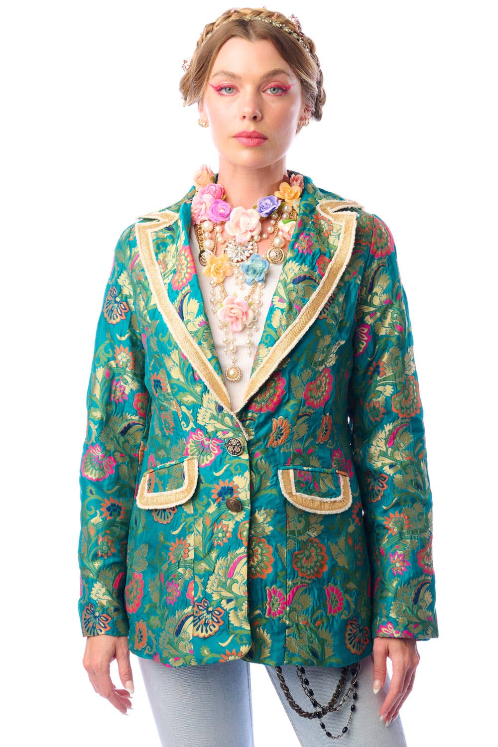 Aratta Renaissance Silk Jacquard Blazer/Jacket