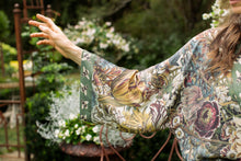 Load image into Gallery viewer, Market of Stars Love Grows Wild Pixie Duster Cropped Kimono w/ Bees
