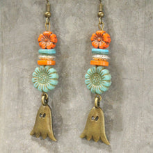 Load image into Gallery viewer, The Primitive Peddler Just Take It From The Ghost Dangle Earrings

