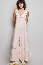 Load image into Gallery viewer, Pol Clothing Lace Trim Vintage Washing Denim Linen Overall
