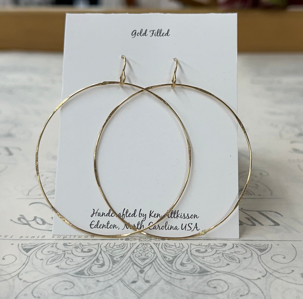 Ken's Jewelry Large Gold Filled Hoop Earring