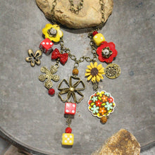 Load image into Gallery viewer, The Primitive Peddler A Sunny Kind Of Day Charm'd Necklace
