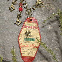 Load image into Gallery viewer, The Primitive Peddler Ticket To The North Pole Charm'd Necklace
