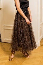 Load image into Gallery viewer, CHOKLATE PARIS Aria skirt in leopard-print tulle
