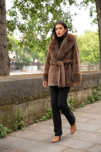 Load image into Gallery viewer, CHOKLATE PARIS Faux fur coat with large collar
