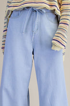 Load image into Gallery viewer, Easel Wide Leg Washed Denim Palazzo Pant
