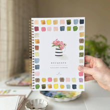 Load image into Gallery viewer, Emily Lex Studio Bouquets watercolor workbook
