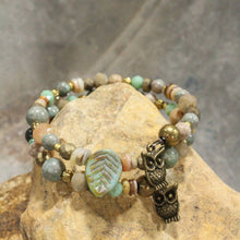 Load image into Gallery viewer, The Primitive Peddler Spread Your Wings Owl Wrap Bracelet
