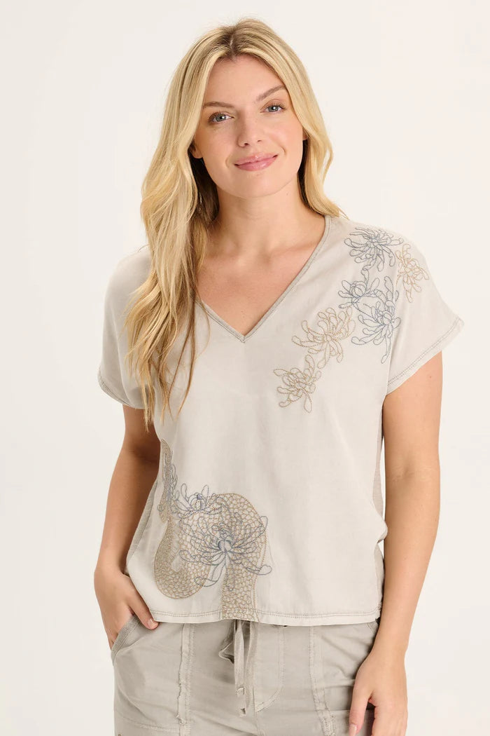 XCVI Jolina Embroidered Top