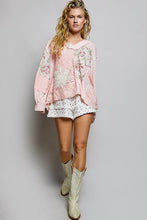 Load image into Gallery viewer, Pol Clothing Long Sleeve Floral Printed Contrast Crochet Rib Knit Top

