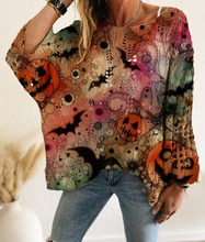 Load image into Gallery viewer, Mccolin Halloween Themed Knit Blouse
