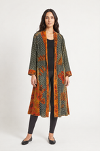 Load image into Gallery viewer, Paper Lace Printed Long Jacket with Velvet Applique
