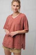 Easel Washed Cotton Basic Tee