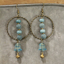 Load image into Gallery viewer, The Primitive Peddler Bells Are Ringing Dangle Drop Earrings*
