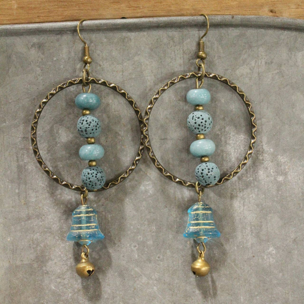 The Primitive Peddler Bells Are Ringing Dangle Drop Earrings*