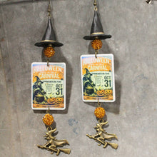 Load image into Gallery viewer, The Primitive Peddler Spooktacular Fun Halloween Dangle Earrings
