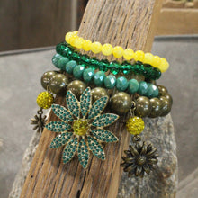 Load image into Gallery viewer, The Primitive Peddler Shasta Daisy Kind Of Day Bracelet Set
