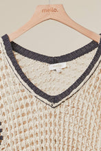 Load image into Gallery viewer, Mello Boho Crochet Patchwork V Neck Short Sleeve Top
