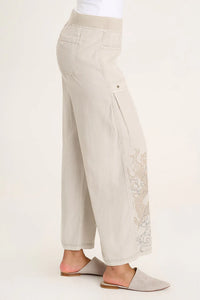 XCVI Pheodora Embroidered Pant