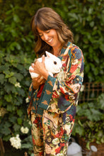 Load image into Gallery viewer, Market of Stars Stay Gold Pixie Duster Cropped Kimono w/ Rabbits and Bees
