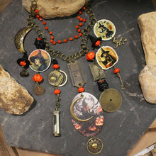 Load image into Gallery viewer, The Primitive Peddler Clocks Winding Down Charm'd Necklace
