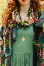 Load image into Gallery viewer, Market of Stars The Daydreamer Scarf with Sleeping Beauty, Roses &amp; Rabbits
