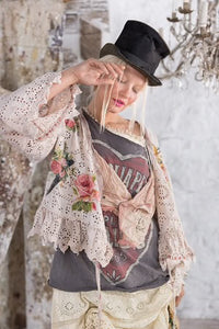 Magnolia Pearl Eyelet Lise Lotte Piano Shawl