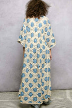 Load image into Gallery viewer, Pol Clothing 3/4 Sleeve Floral Pattern Crochet Maxi Open Cardigan Top
