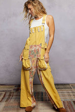 Load image into Gallery viewer, Pol Clothing  Vintage Washing Printed Wide Side Pockets Woven Overalls
