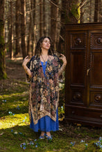 Load image into Gallery viewer, Market of Stars Lionheart Bohemian Goddess Starduster Kimono with botanicals
