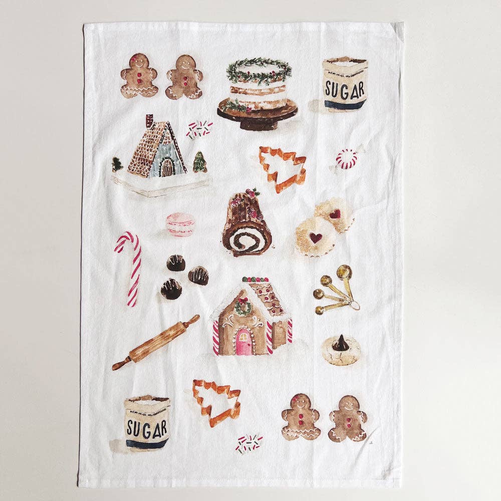 Emily Lex Studio Christmas sweets tea towel