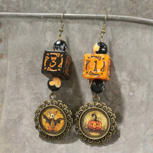 Load image into Gallery viewer, The Primitive Peddler TRICK or TREAT Dangle Earrings
