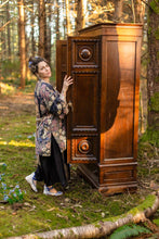 Load image into Gallery viewer, Market of Stars Lionheart Matinée Duster w/ florals &amp; Narnia inspired print
