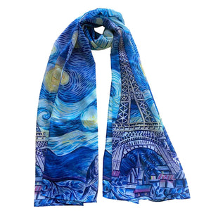 Anuschka Printed Chiffon Scarf