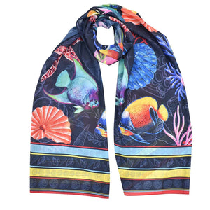 Anuschka Printed Chiffon Scarf