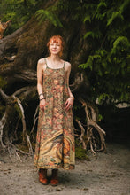 Load image into Gallery viewer, Market of Stars Woodland Wisdom Bohéme Maxi Slip Dress w/ Florals, Fox &amp; Owl
