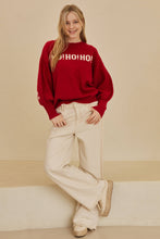 Load image into Gallery viewer, Mello OVERSIZE Christmas Sweater with Lettering
