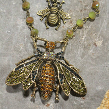 Load image into Gallery viewer, The Primitive Peddler Buzzing Along Olive Layered Necklace
