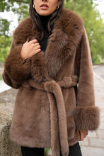 Load image into Gallery viewer, CHOKLATE PARIS Faux fur coat with large collar
