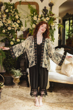 Load image into Gallery viewer, Market of Stars Honey &amp; The Moon Pixie Duster Crop Kimono w/ Florals &amp; Bees.

