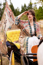 Load image into Gallery viewer, Market of Stars Love Revolution Opera Duster Kimono Robe w/ horse &amp; florals
