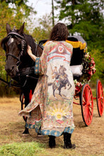 Load image into Gallery viewer, Market of Stars Love Revolution Opera Duster Kimono Robe w/ horse &amp; florals
