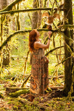 Load image into Gallery viewer, Market of Stars Woodland Wisdom Bohéme Maxi Slip Dress w/ Florals, Fox &amp; Owl
