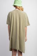 Load image into Gallery viewer, Easel Peace Patch Washed Cotton Jersey Tunic Dress
