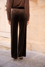 Load image into Gallery viewer, CHOKLATE PARIS High-waisted straight-cut velvet trousers

