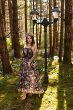Load image into Gallery viewer, Market of Stars Lionheart Bohéme Slip Dress w/ botanicals &amp; Narnia print
