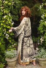 Load image into Gallery viewer, Market of Stars Honey &amp; The Moon Opera Duster Kimono Robe w/ Florals &amp; Bees
