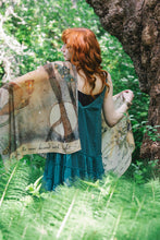 Load image into Gallery viewer, Market of Stars Lovelight Scarf with woodland deer, swallow &amp; poetry
