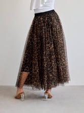 Load image into Gallery viewer, CHOKLATE PARIS Aria skirt in leopard-print tulle
